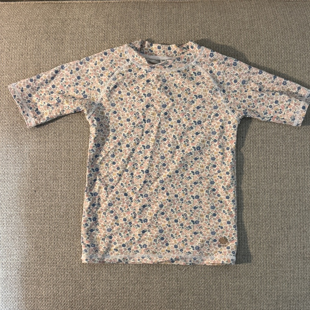 Wheat Kids Floral Kids Swim Rashguard